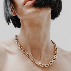 Eddie Borgo Supra Link Necklace 17 Inch Length